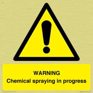 WARNING Chemical spraying in progress